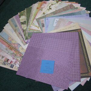 75 Sheets 12x12 Cardstock Paper Collage Border Design Scrapbooking
